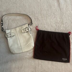 Coach Ivory Leather Shoulder Bag